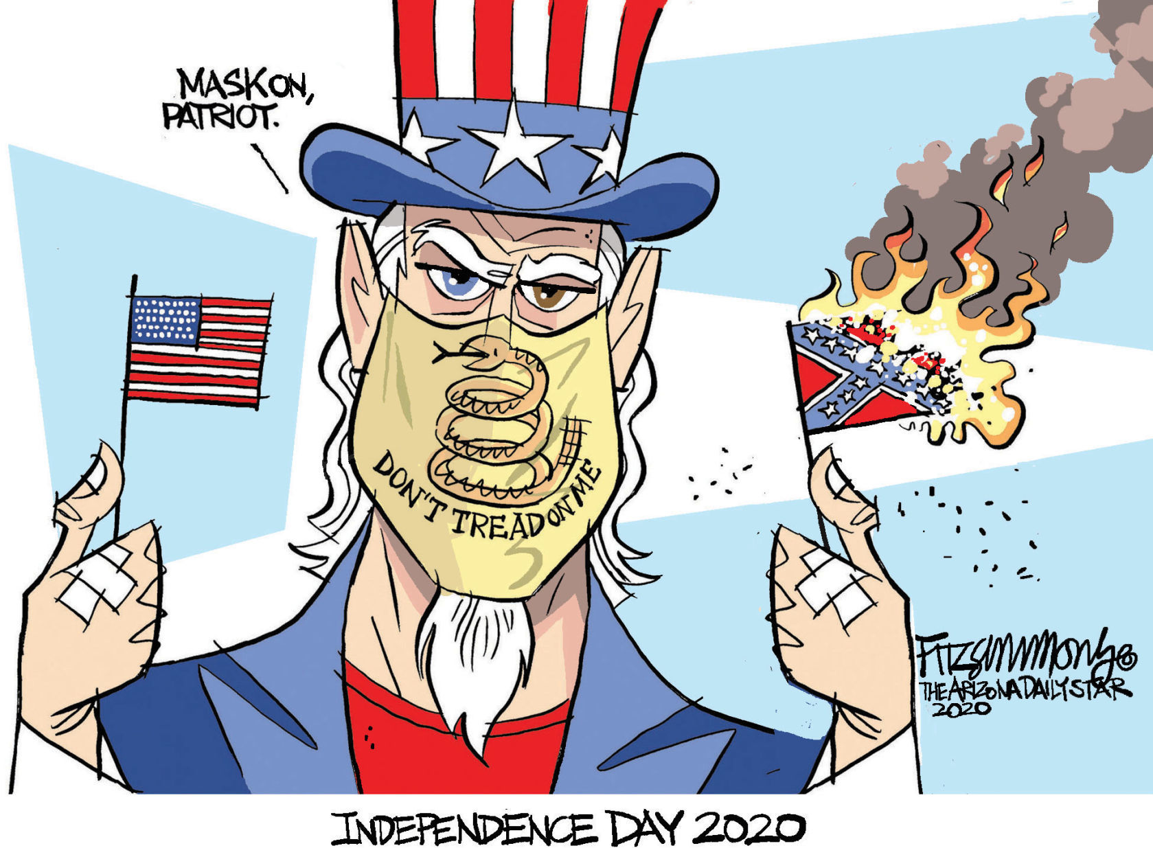 Daily Fitz Cartoon: Independence Day 2020